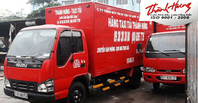 Hệ thống xe tải của chuyển nhà Thành Hưng TPHCM phục vụ liên tục