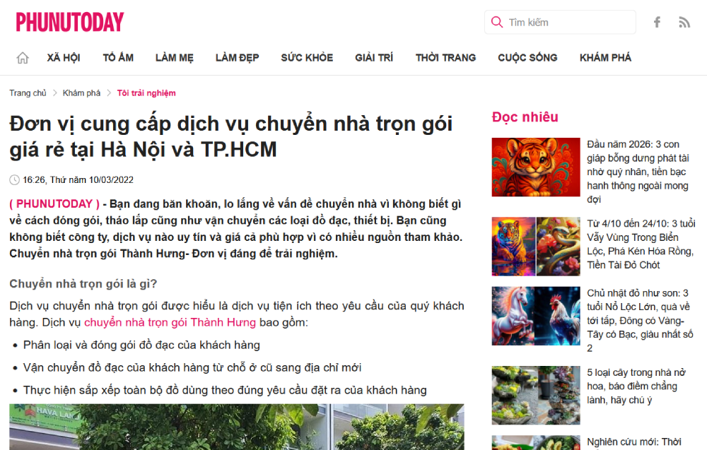 báo phụ nữ nói về chúng tôi