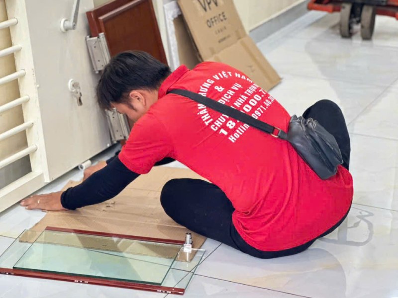 bọc lót chống sốc tủ kính tài liệu