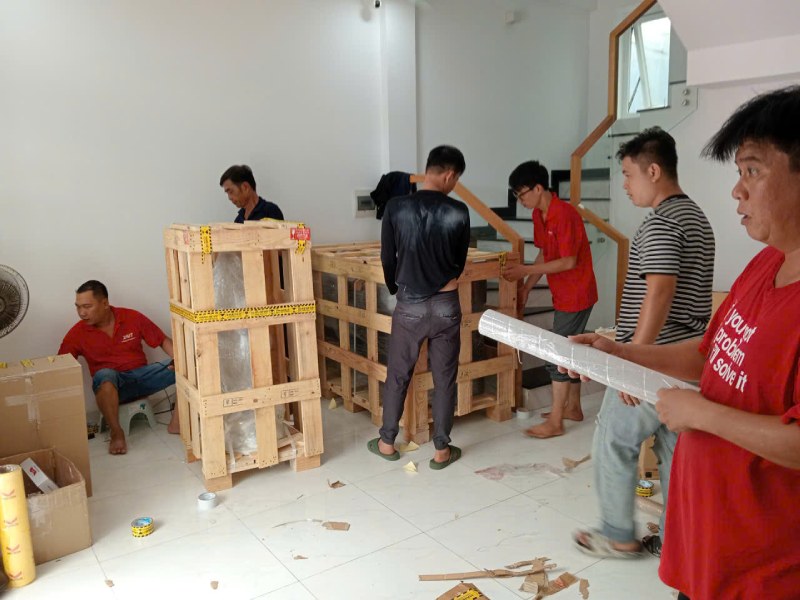 đóng kiện gỗ pallet chắc chắn